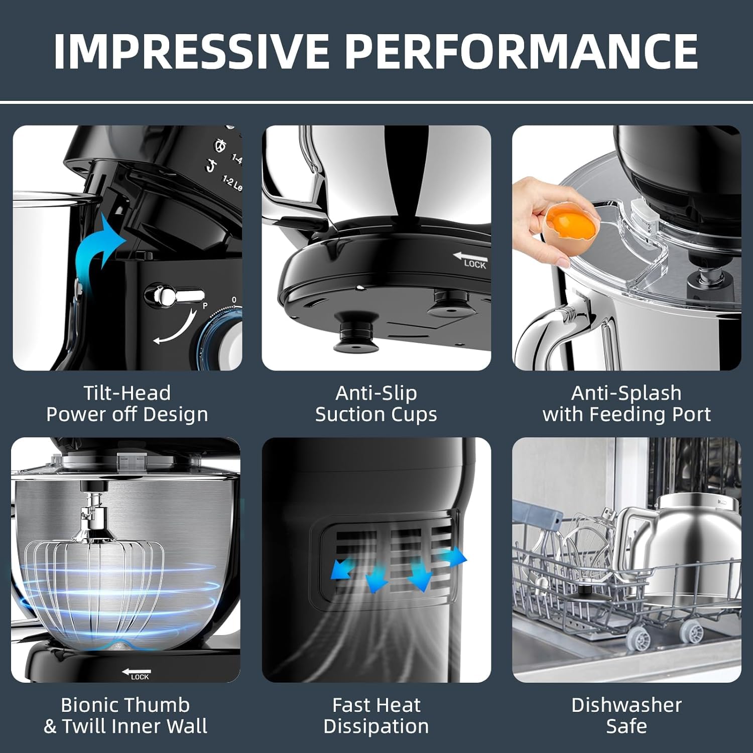 Ecunafix quiet operation minimizes kitchen disruption while blending