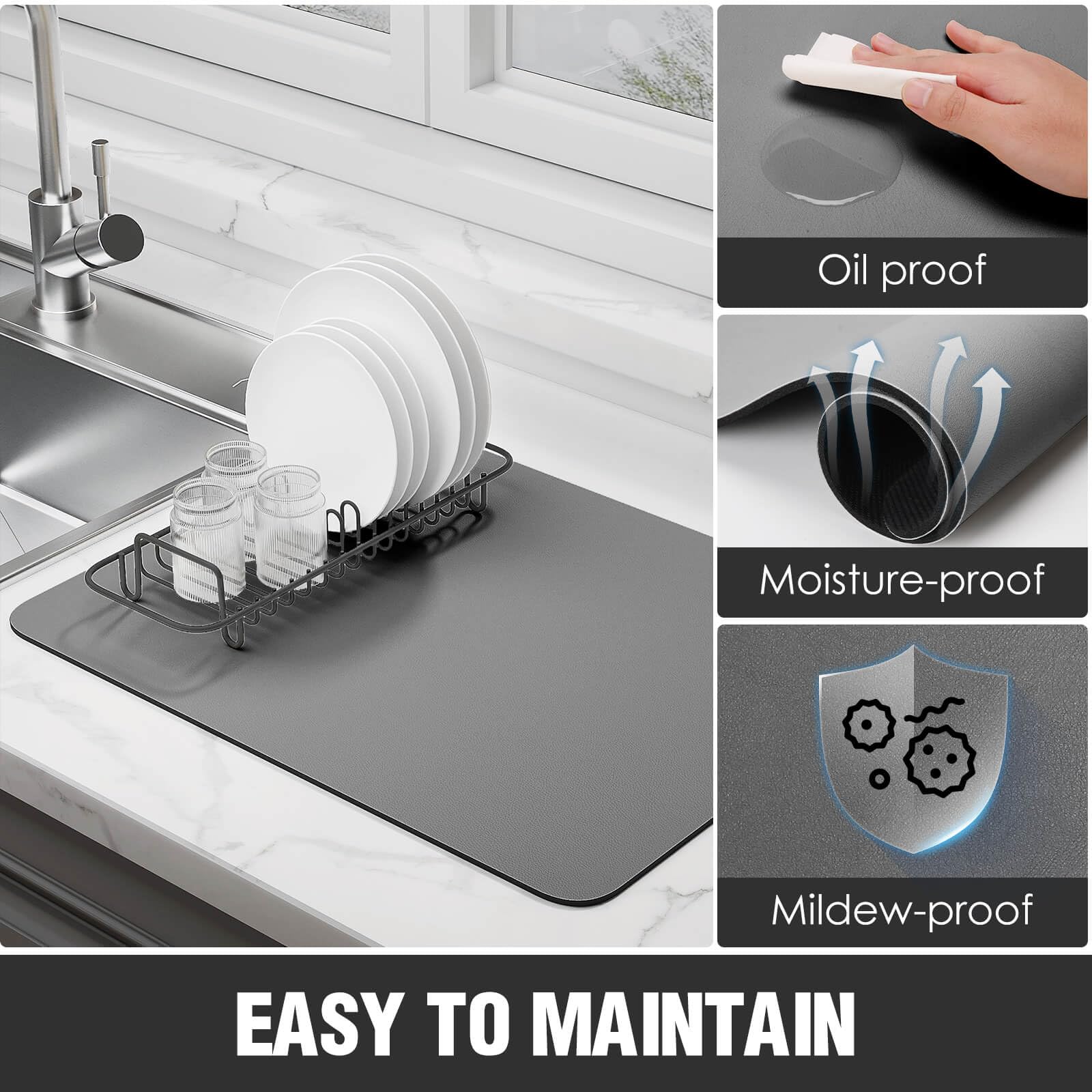 EDC-BFYOU heat-resistant drying mat safely handles hot items.
