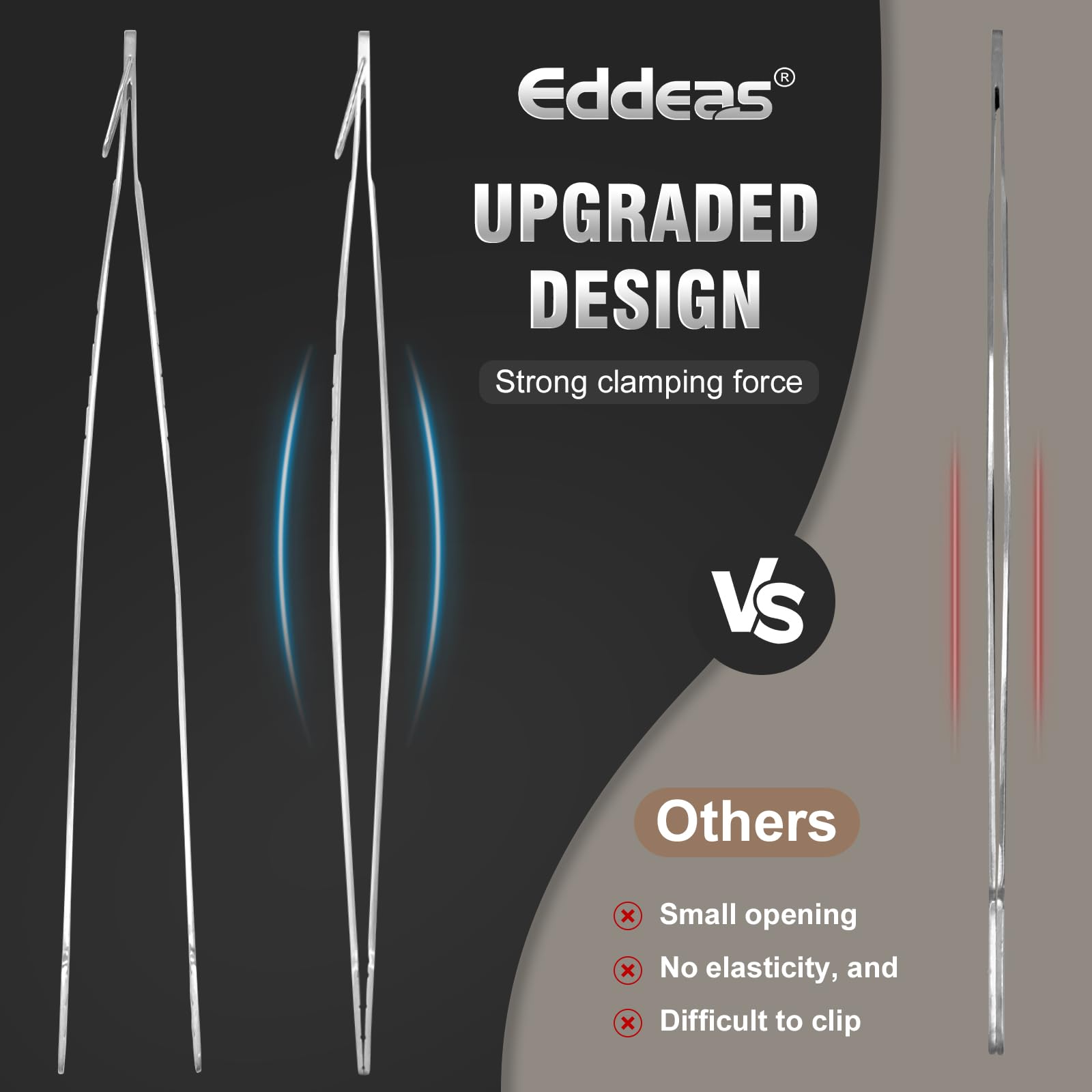 Eddeas kitchen tweezers dishwasher-safe for quick cleanup after meals