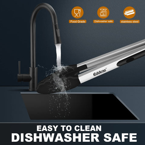 Eddeas silicone tips are safe for nonstick surfaces and easy cleaning.