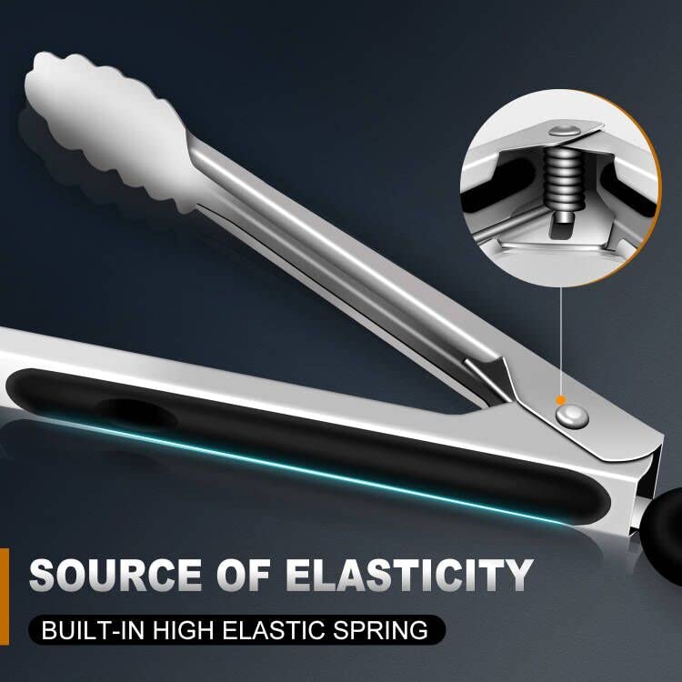 Eddeas locking pull-ring tongs displaying secure closure and space-saving storage.
