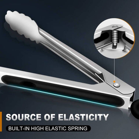 Eddeas locking pull-ring tongs displaying secure closure and space-saving storage.