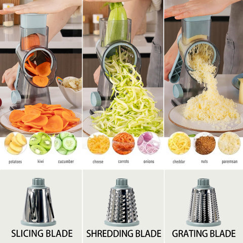 EDEFISY 3-in-1 blades with stainless drums for versatile shredding