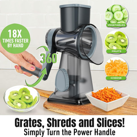 EDEFISY suction base stabilizes grater on counter during use