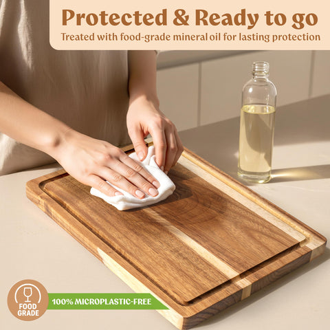 EDELHAUS Acacia XL durable board suitable for heavy chopping.