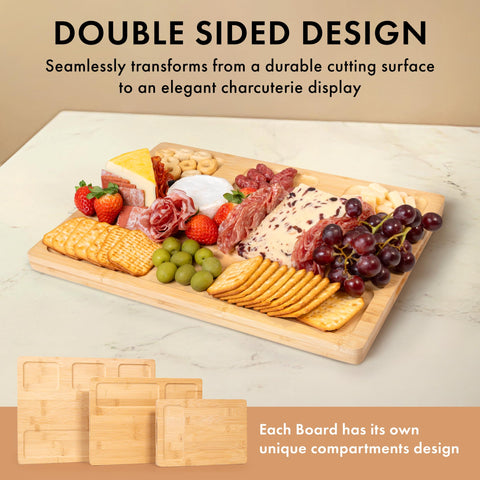 EDELHAUS Bamboo Cutting Board 15x10 – large prep surface for vegetables and meats