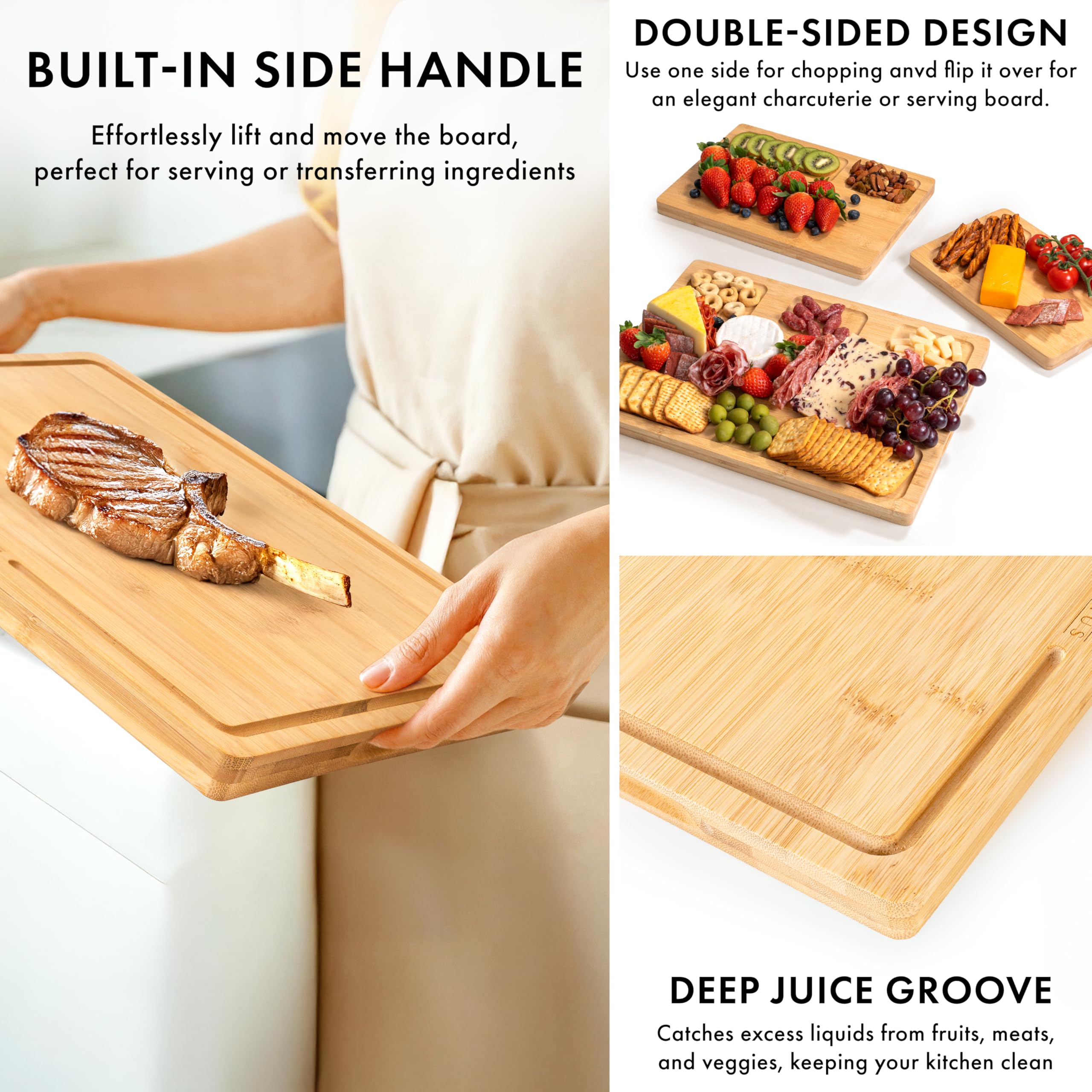 EDELHAUS Bamboo Cutting Board 9x6 – compact option for quick tasks