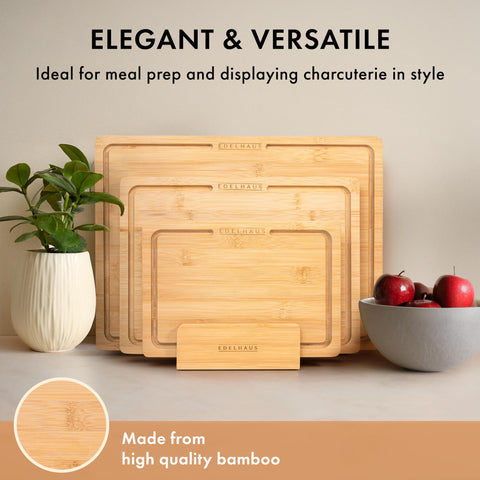 EDELHAUS Bamboo Cutting Board Stand for Drying keeps boards organized and dry after use