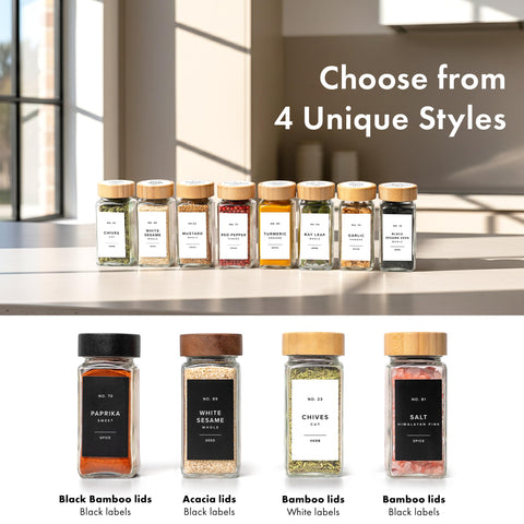 EDELHAUS compact 4 oz jars fit neatly on pantry shelves.