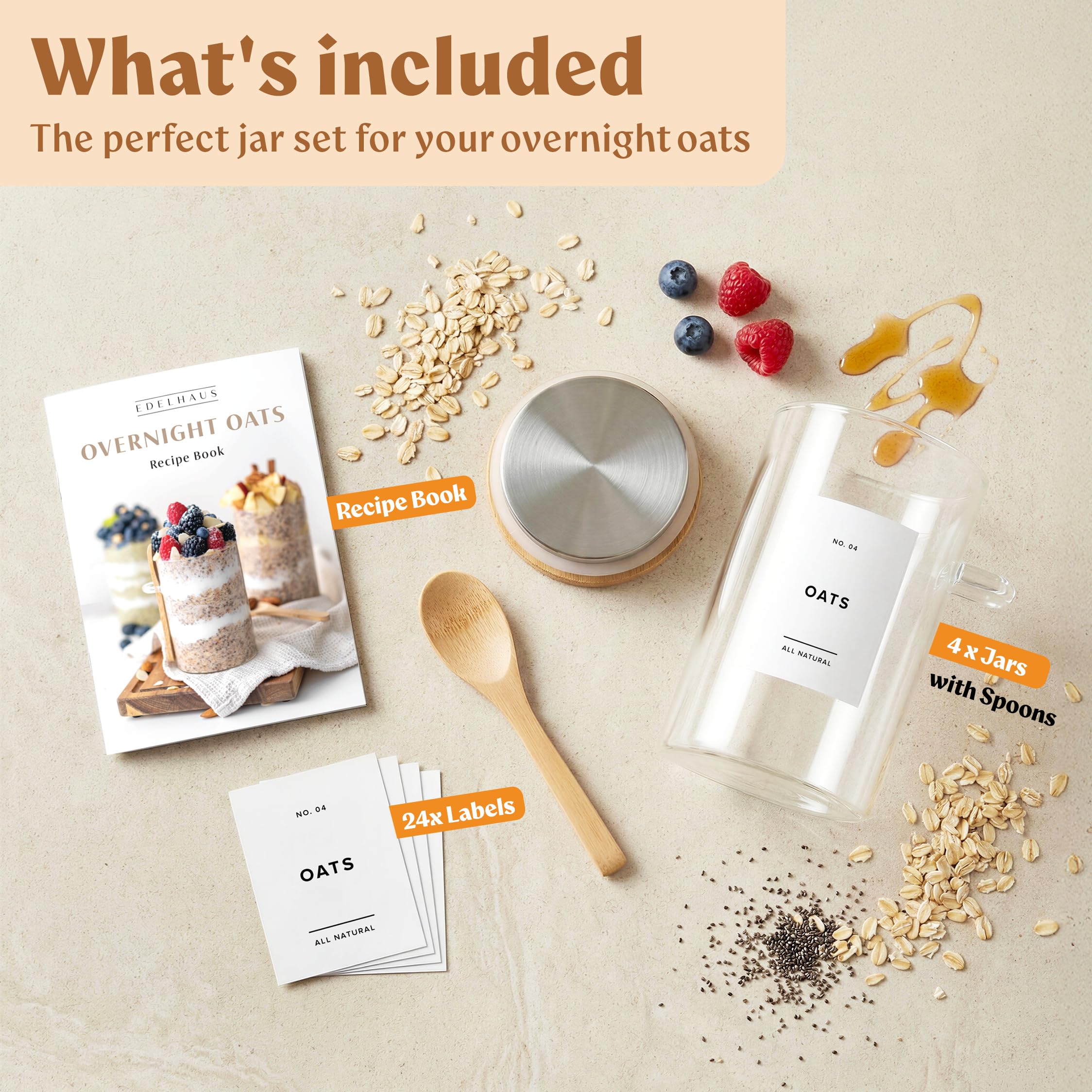EDELHAUS sustainable jars reduce single-use plastics in kitchen