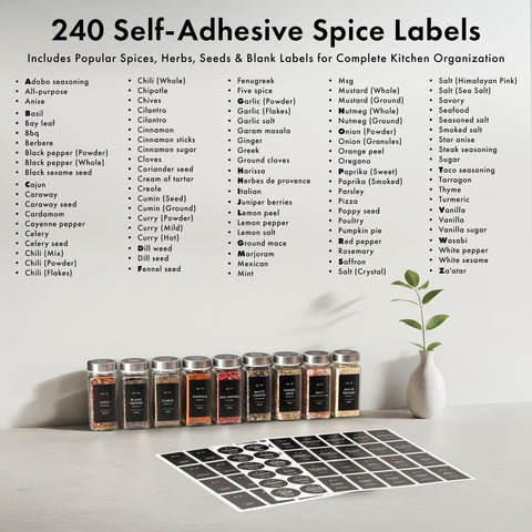 EDELHAUS shaker inserts in jars for precise spice dispensing.