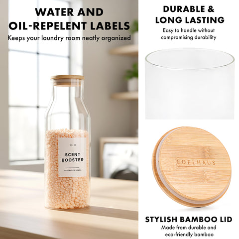 EDELHAUS waterproof labels pack enables quick product identification.