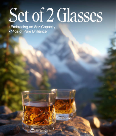 EdelweissPeak heavy-weight whiskey glasses provide sturdy feel for neat or on-the-rocks pours.