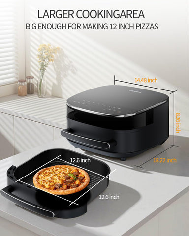 EDENPEER extra-large air fryer 11-in-1 functions cover fries to fresh pizza