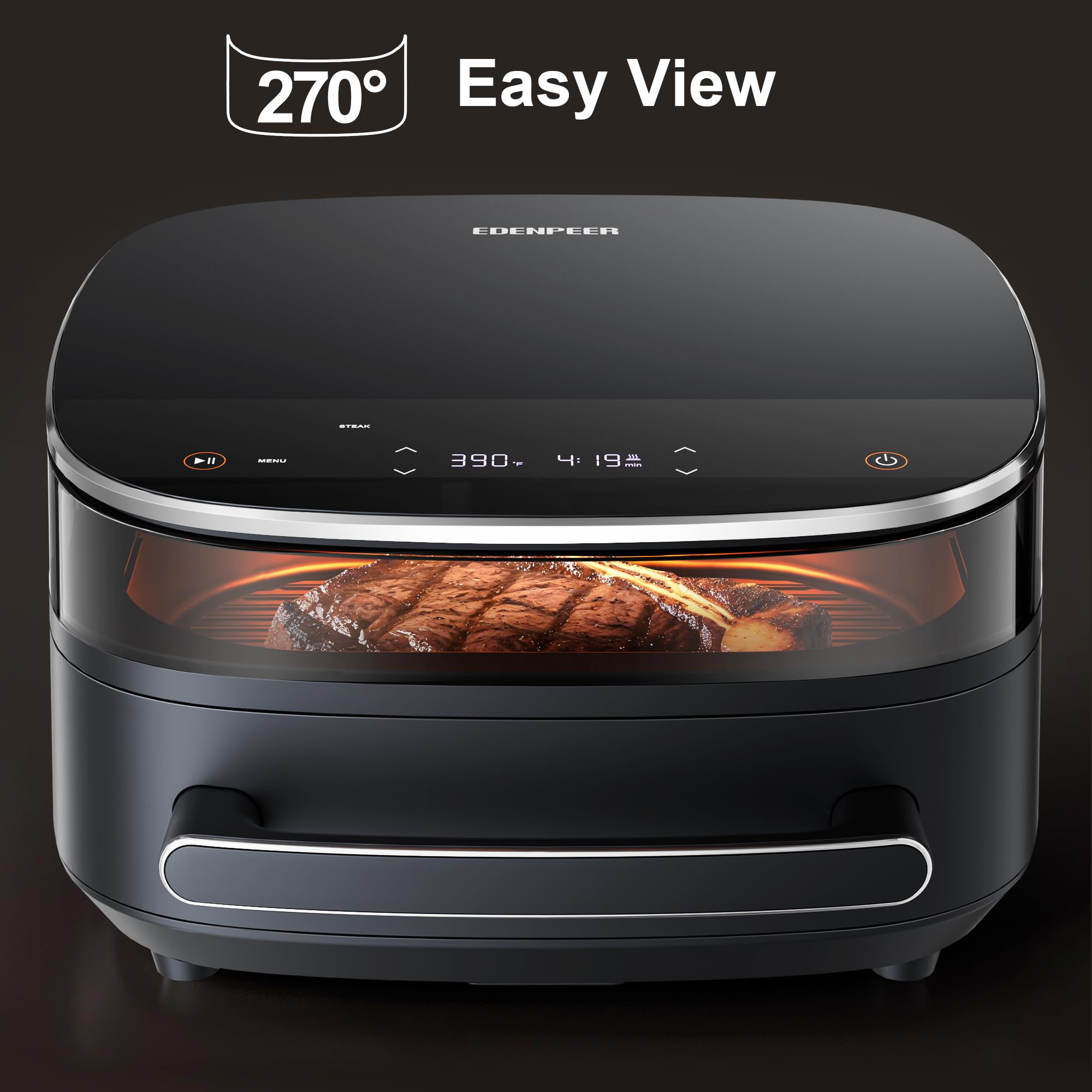 EDENPEER extra-large air fryer 6 qt capacity suitable for family meals