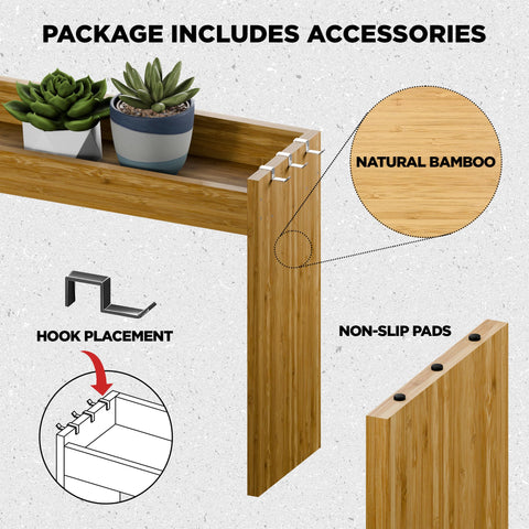 Edgecrest bamboo finish adds warmth and eco friendly style.