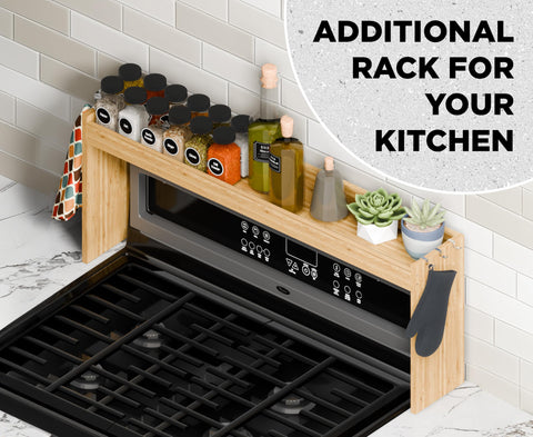 Edgecrest shelf includes non-slip pads for countertop stability.