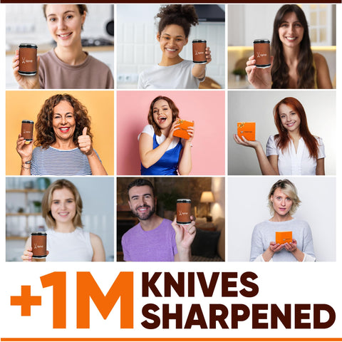 EdgeForge rolling sharpener gift-packaging presentation emphasizes a thoughtful kitchen gift.
