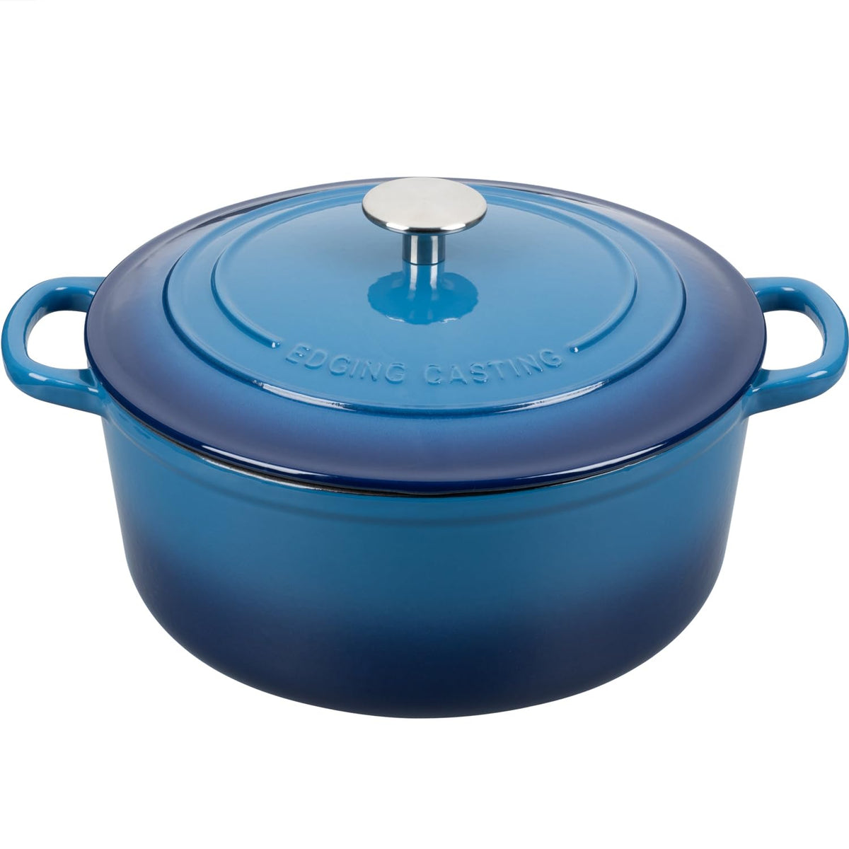 EDGING CASTING 7 Qt Dutch Oven with lid, lid-on design shows even heat for braises.