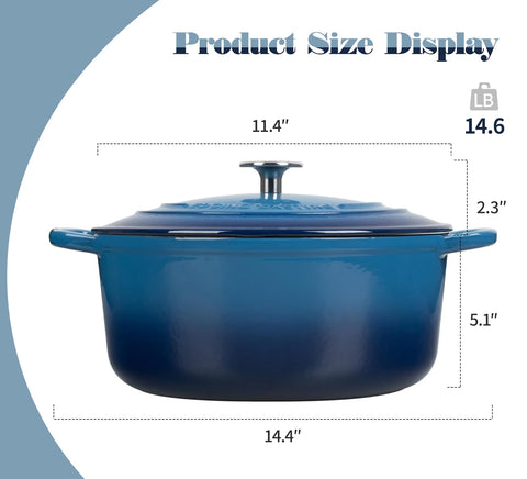 EDGING CASTING 7 Qt Dutch Oven side handles ensure safe transport during meals.