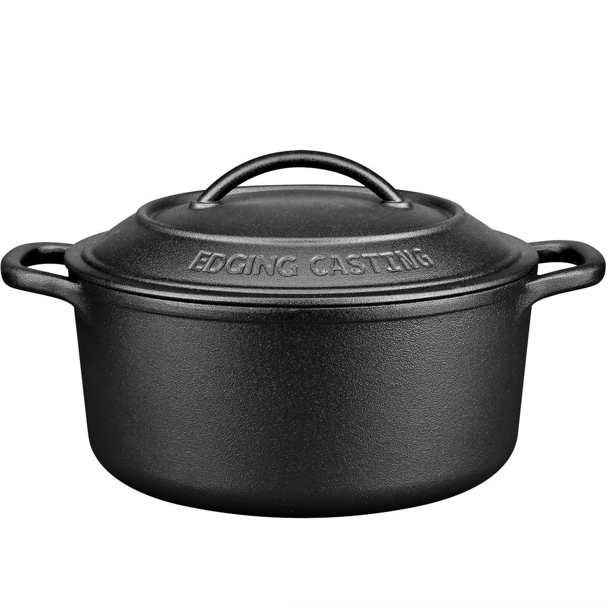 EDGING CASTING 5qt round dutch oven with lid for versatile family cooking.