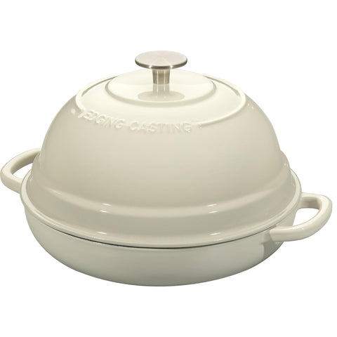 EDGING CASTING Dutch oven lid with dome supports dough rise and moisture retention
