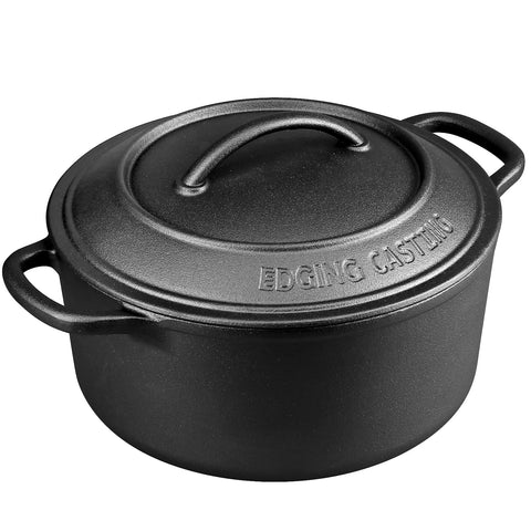 EDGING CASTING dutch oven lid with dual handles for safe lifting.
