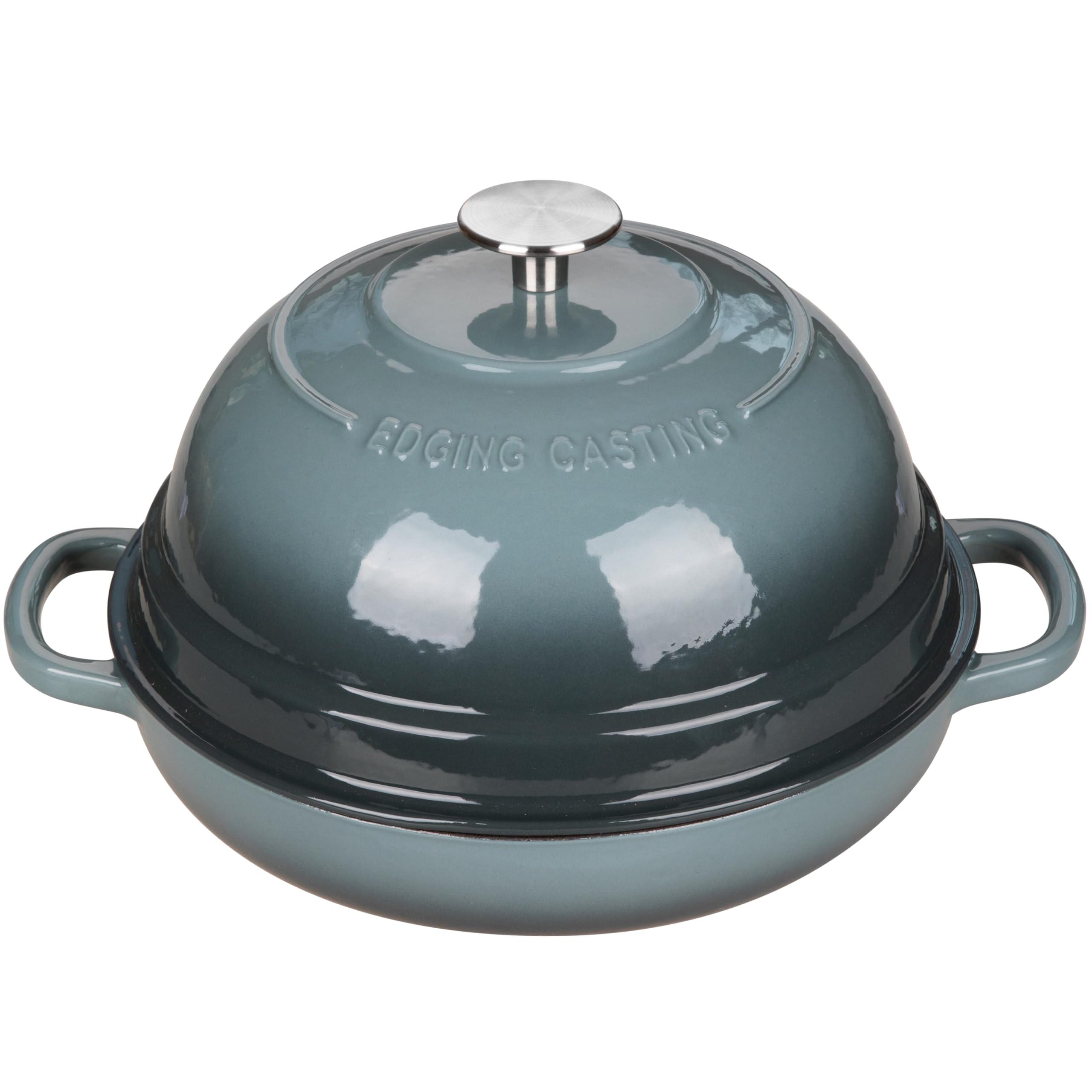 EDGING CASTING lid and stainless knob for secure heat retention