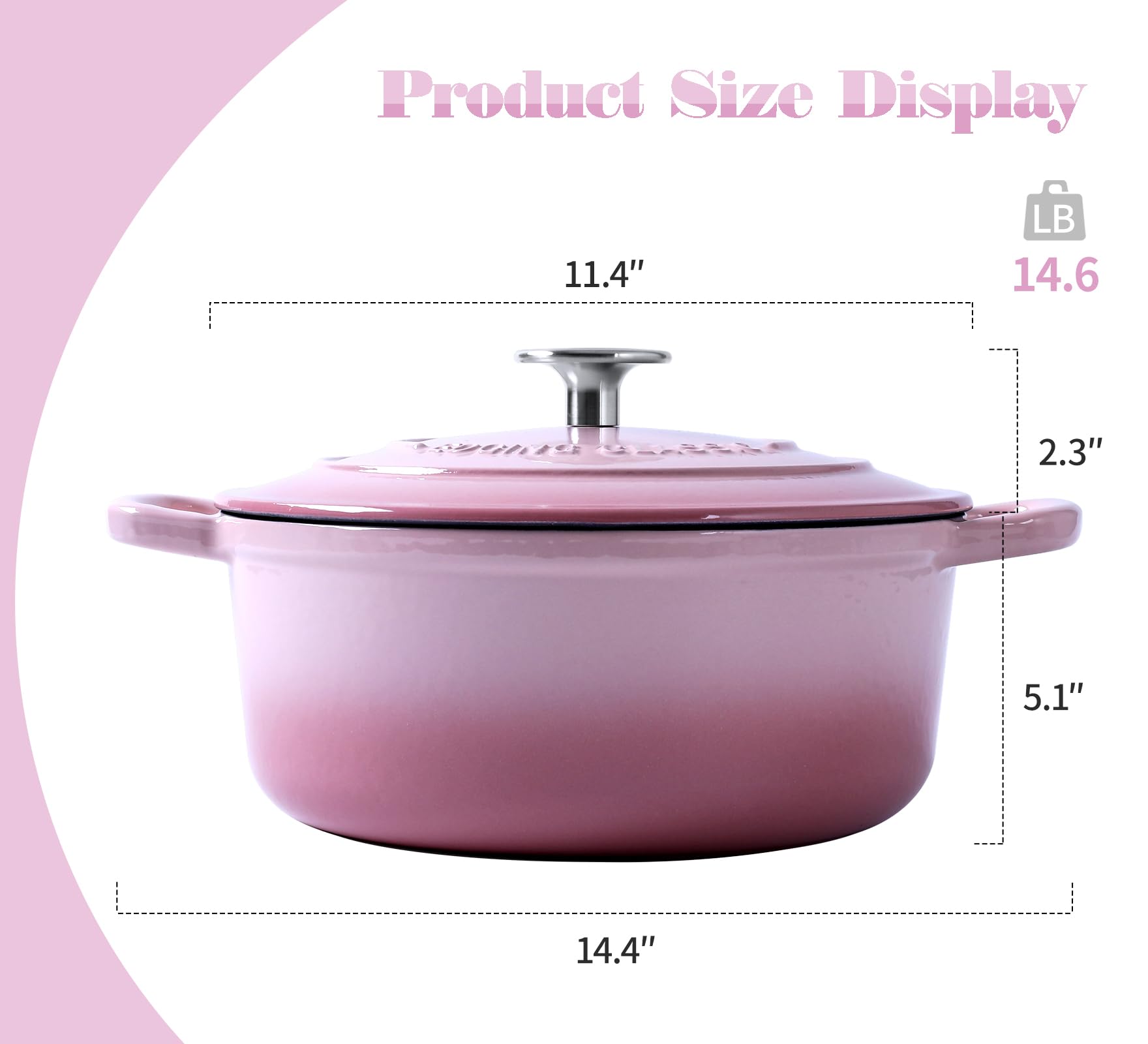 EDGING CASTING Dutch Oven pink bread-baking scene for even crusts