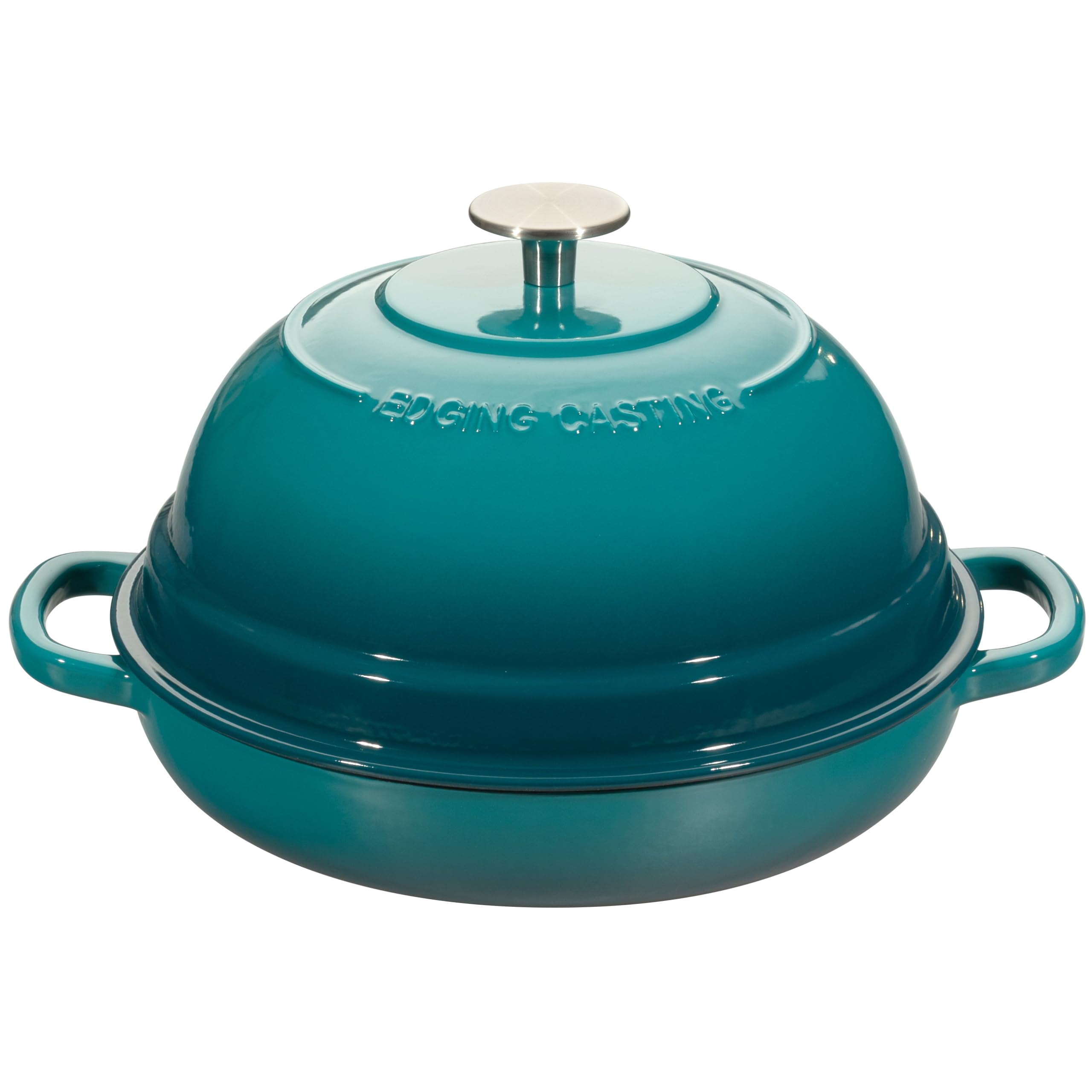 EDGING CASTING enameled cast iron dutch oven 6qt promotes even heat for bread baking.