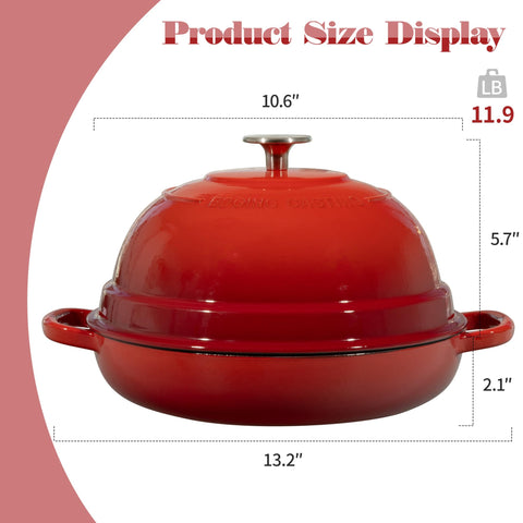 EDGING CASTING enamel exterior supports easy cleanup and durability