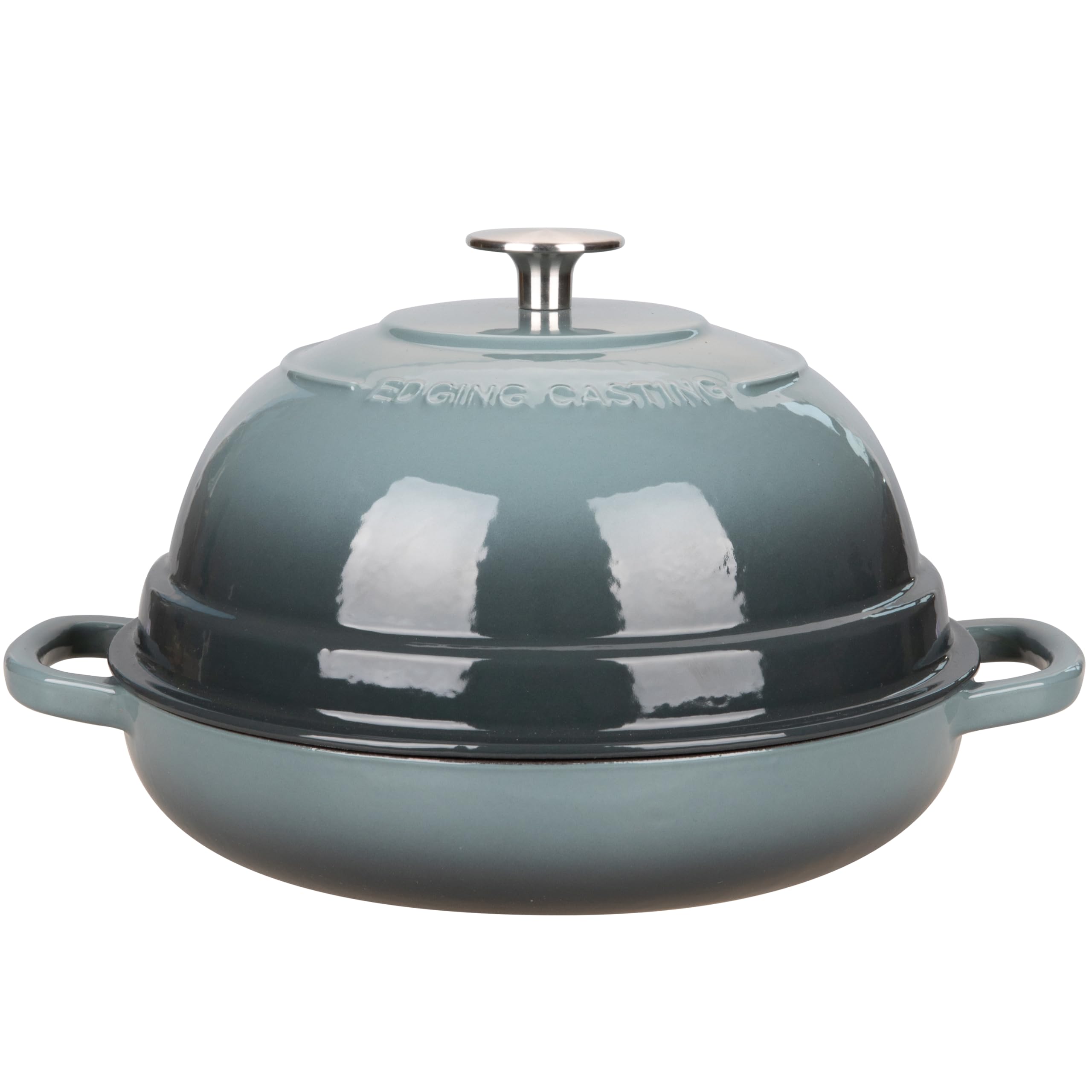 EDGING CASTING slateblue 6-quart enameled Dutch Oven for even bread baking