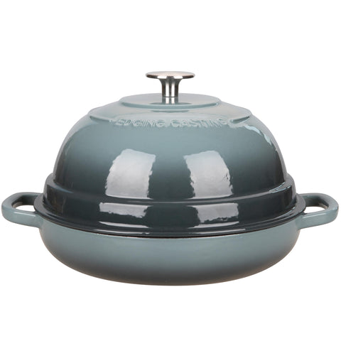 EDGING CASTING slateblue 6-quart enameled Dutch Oven for even bread baking