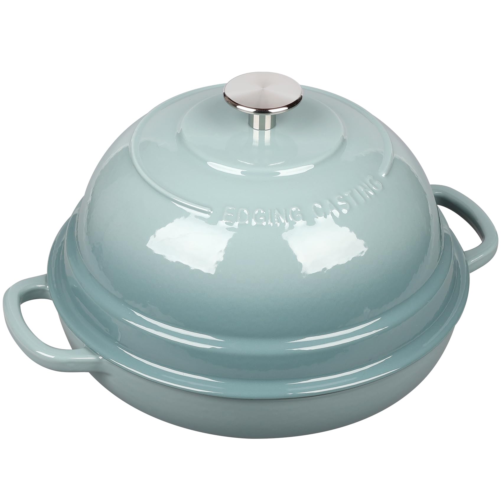 EDGING CASTING enameled Dutch oven induction-friendly design supports versatile stovetops.