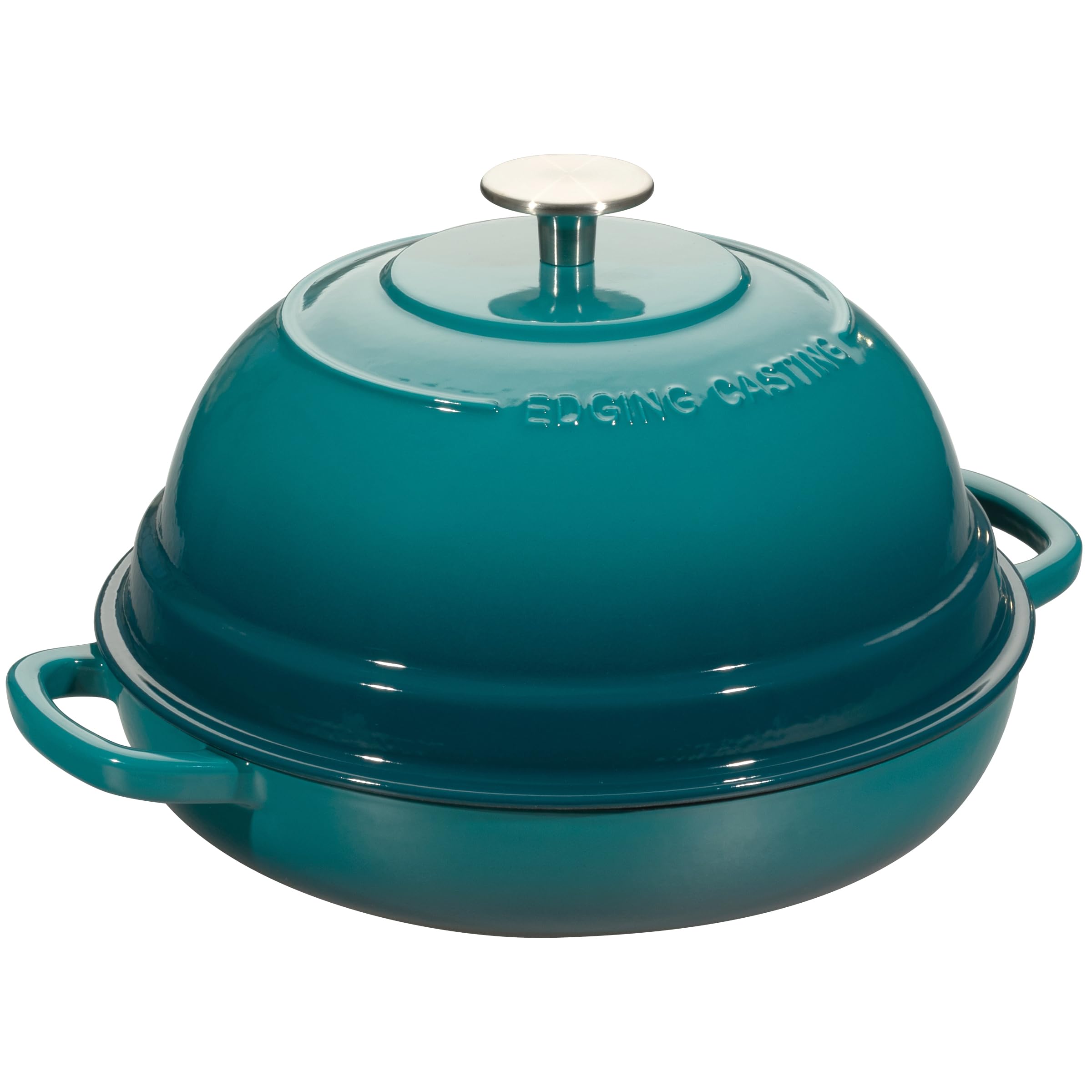 EDGING CASTING glossy enamel exterior supports easy cleaning and durability.