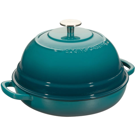 EDGING CASTING glossy enamel exterior supports easy cleaning and durability.