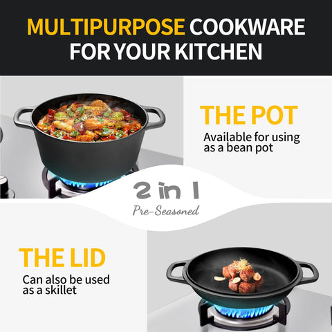 EDGING CASTING ready-for-camping Dutch oven ideal for outdoor joys and campfire meals.