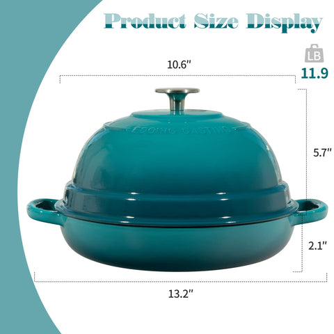 EDGING CASTING round handle and stainless knob for comfortable lifting.