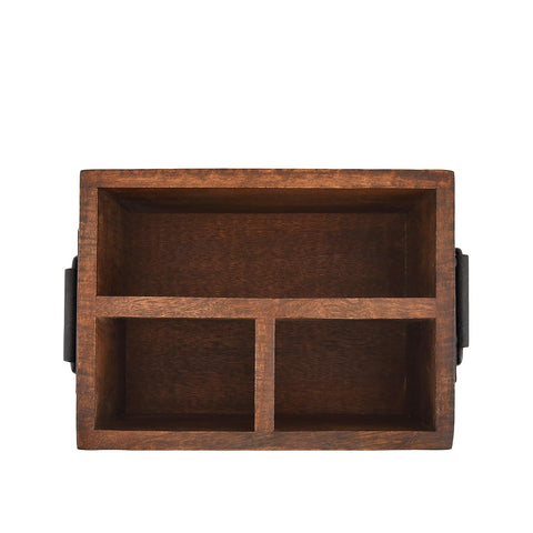 EDHAS dining table caddy demonstrates versatile kitchen and table organization.
