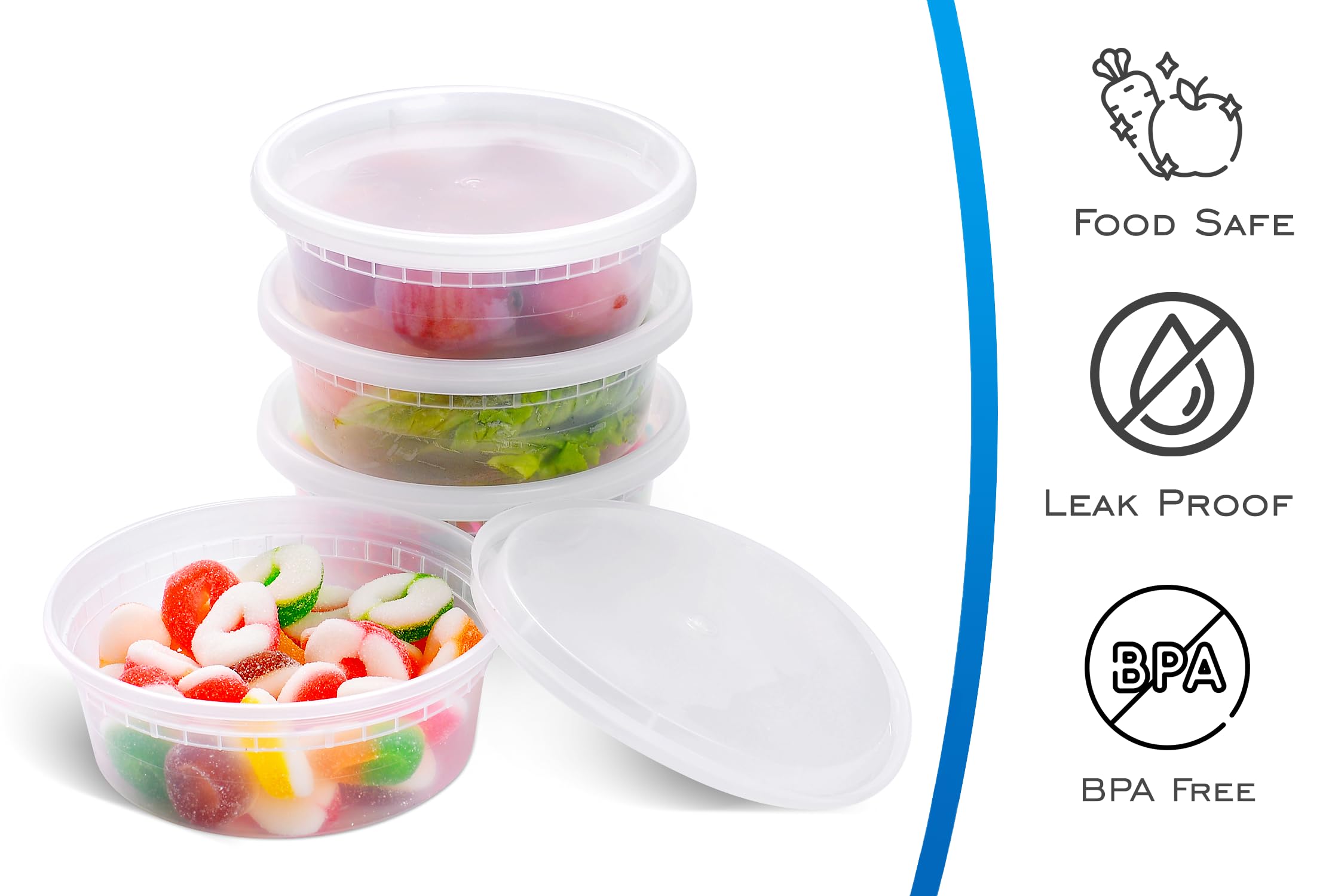EDI airtight lids seal each container to prevent leaks during transport.