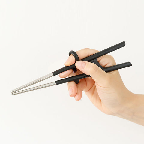 Edison Friends easy chopsticks for practice, durable stainless steel.
