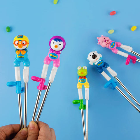 Edison Friends Pororo chopsticks made in Korea with high quality materials for lasting use.