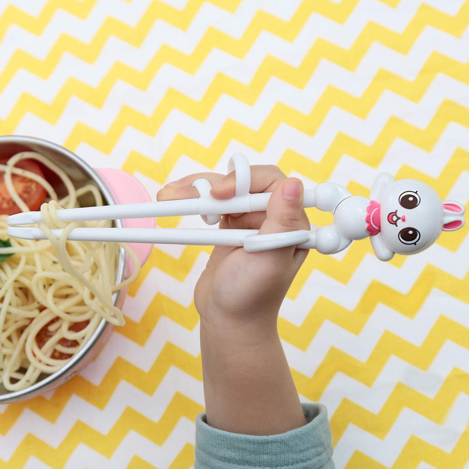 Edison Friends Rabbit White Chopsticks ideal for ages 3 plus.