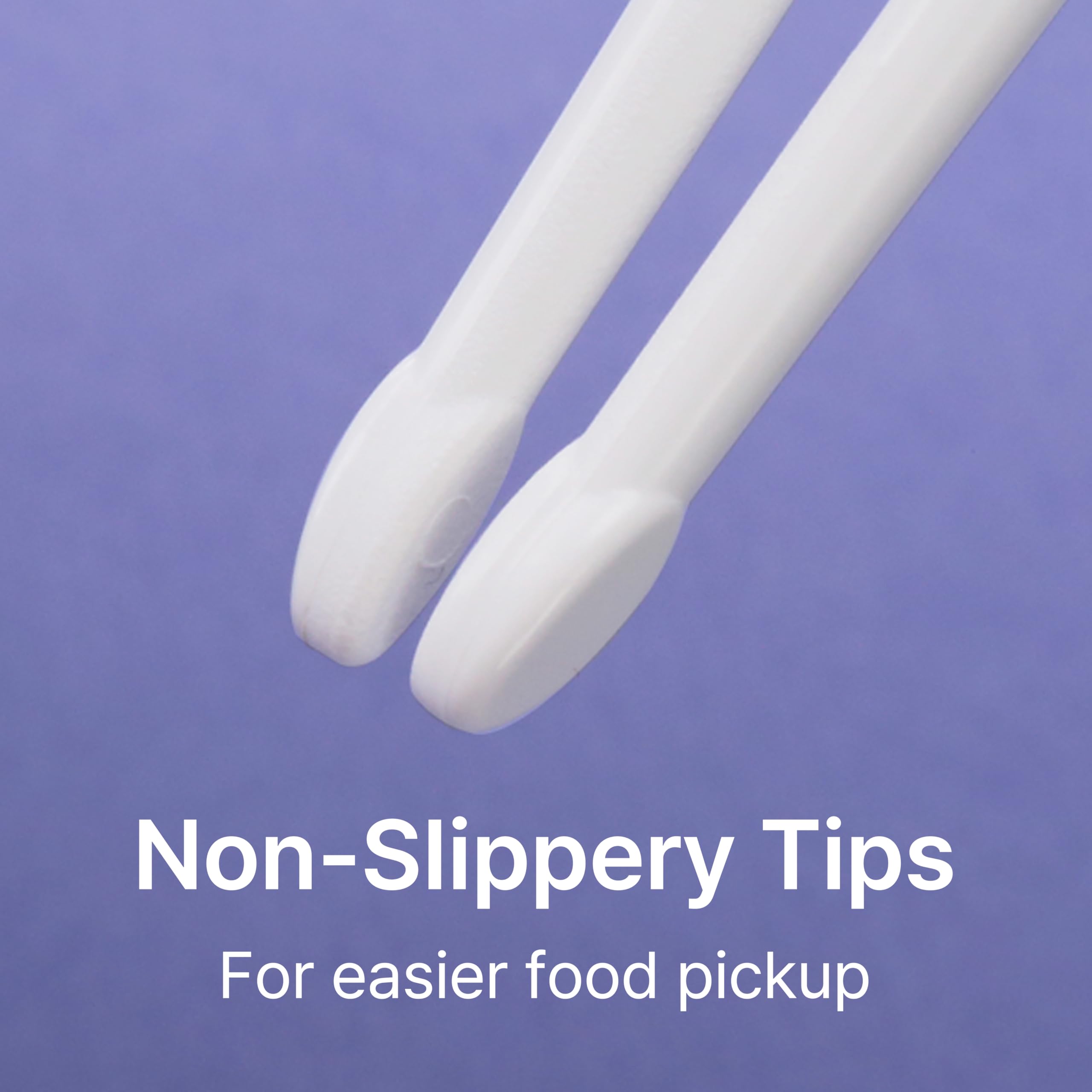 Edison Friends Rabbit White Chopsticks easy-grip design for kids.