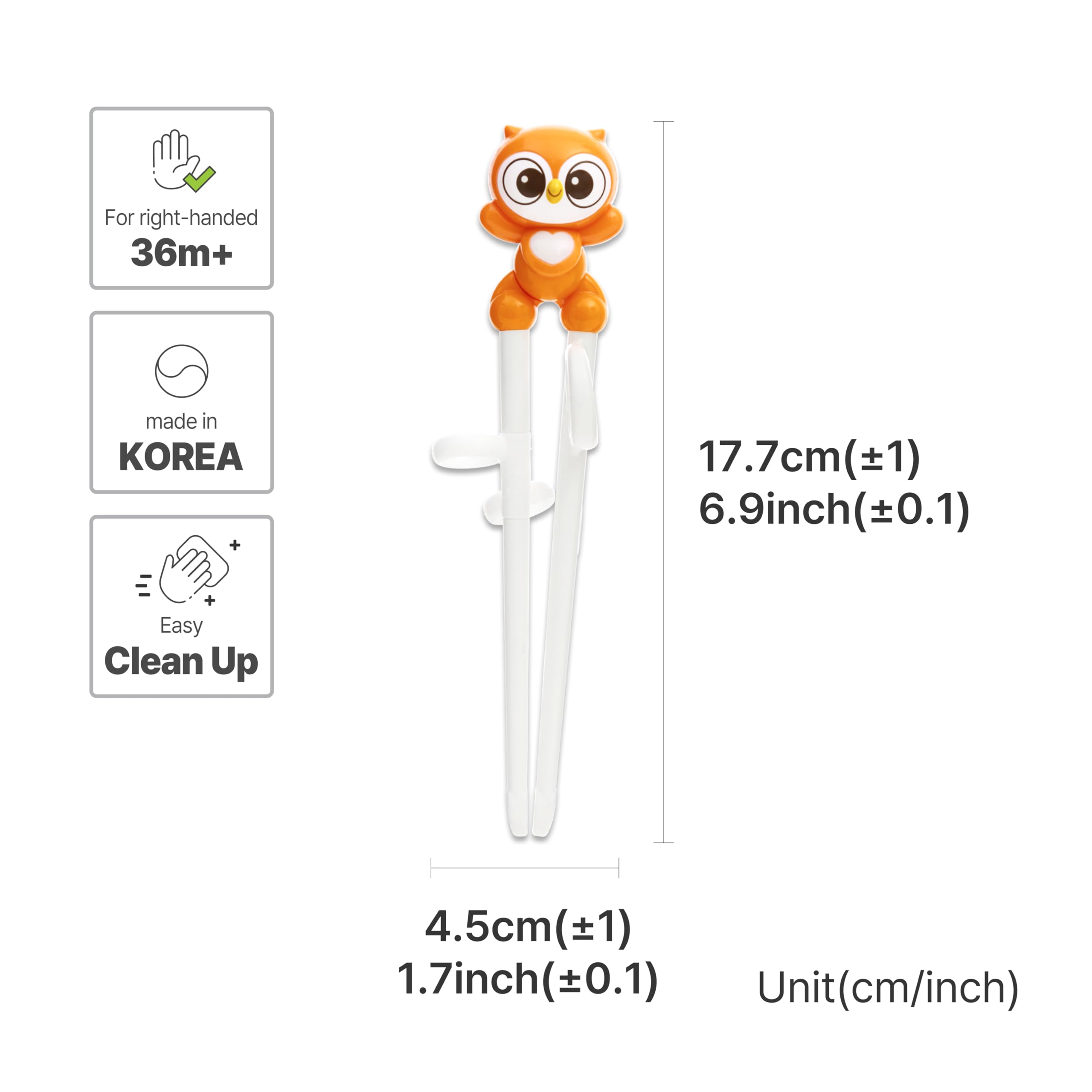 Edison Friends Rabbit White Chopsticks step-by-step learning aids.