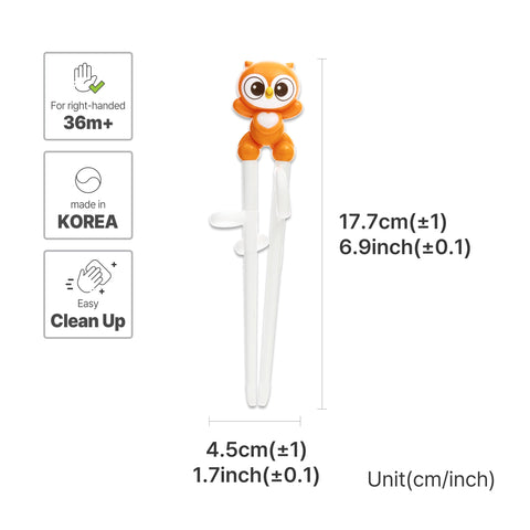 Edison Friends Rabbit White Chopsticks step-by-step learning aids.