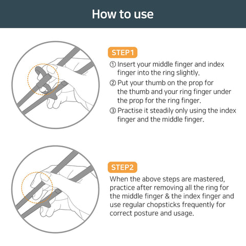 Edison Friends chopsticks with silicone rings guiding finger placement for easier learning