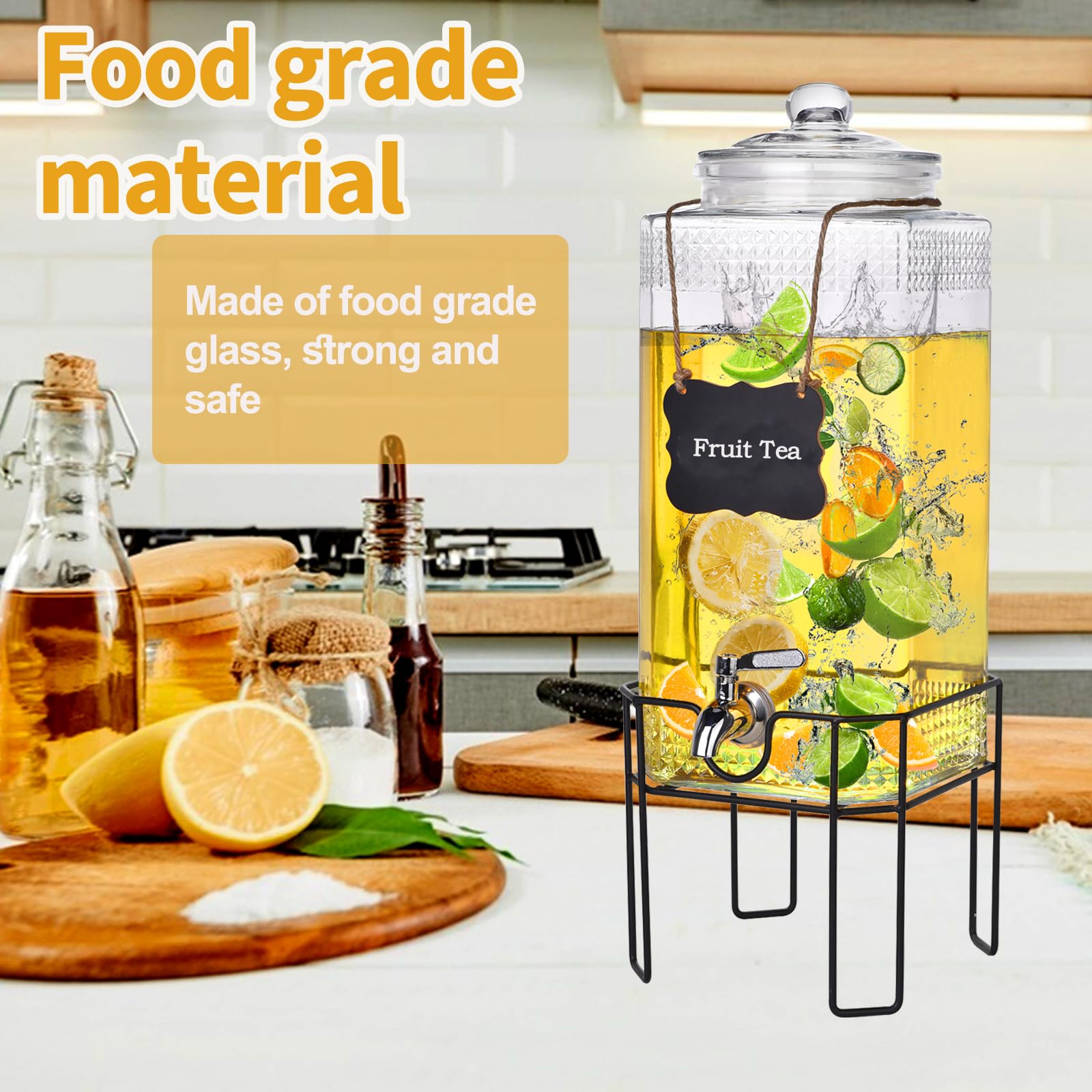 Edycur juice and lemonade dispenser offers large capacity for gatherings