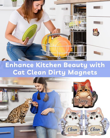 Eeauld Kitty cute kitchen cat magnet adds playful organization.