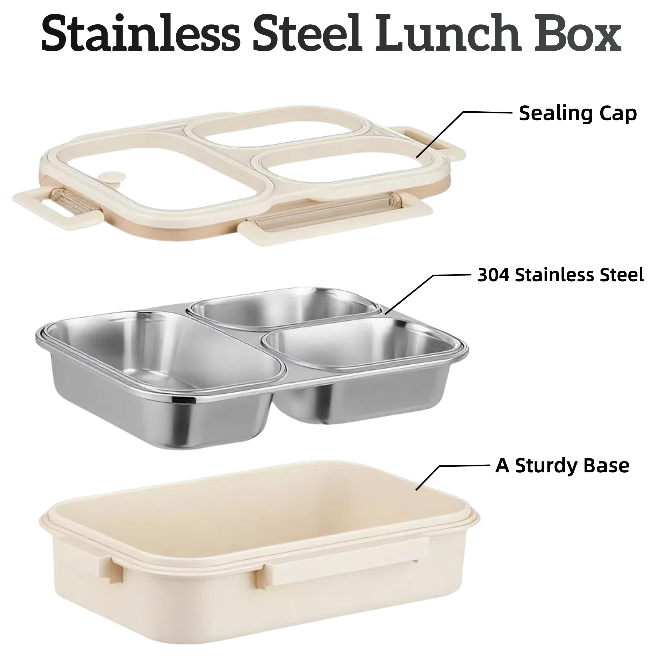 Eechen Charm double-layer insulation keeps meals hot or cold for hours.